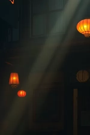 第七码头的信竖版海报，潮湿码头木箱上堆着未寄出的信封